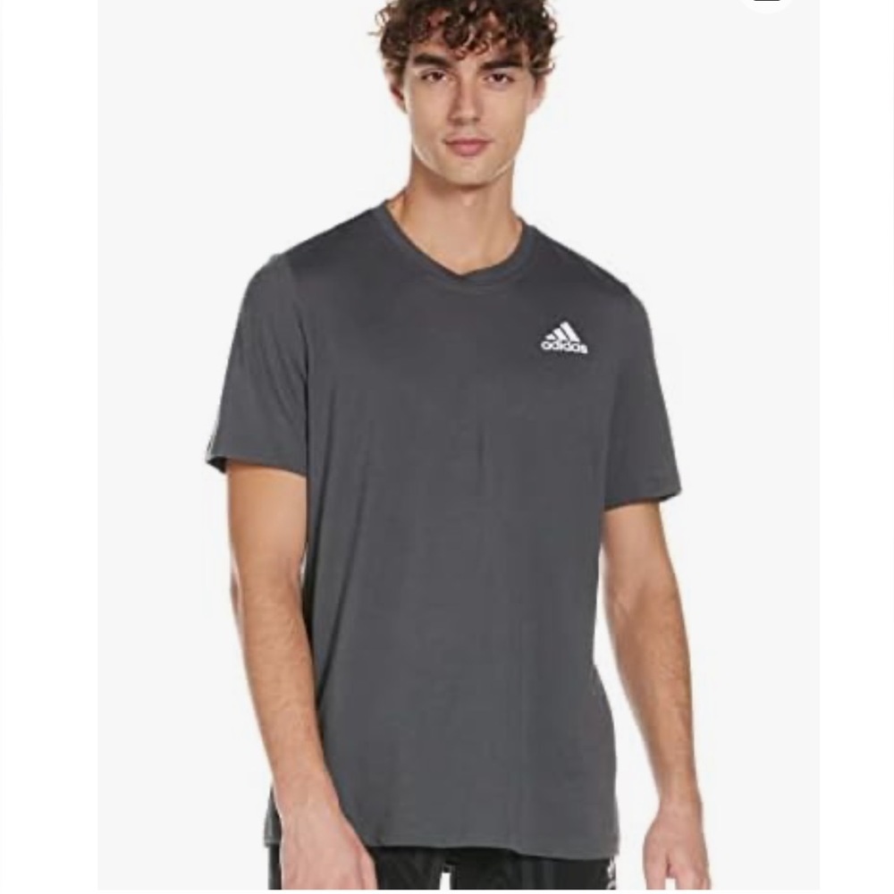 Adidas Men M Black Ultimate Tee Climalite Lightweight Athletic Short Sleeves